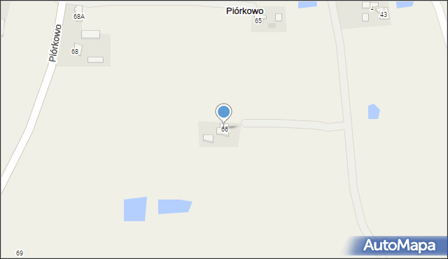 Piórkowo, Piórkowo, 66, mapa Piórkowo