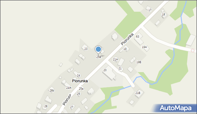 Piorunka, Piorunka, 23a, mapa Piorunka