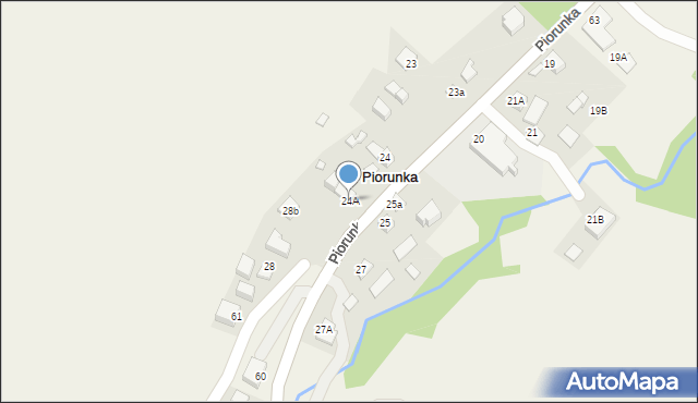 Piorunka, Piorunka, 24A, mapa Piorunka