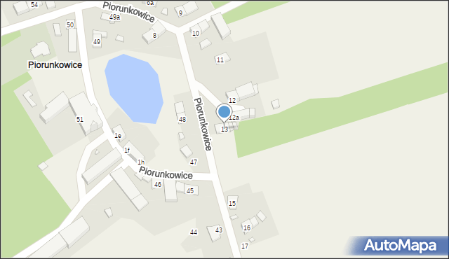 Piorunkowice, Piorunkowice, 13, mapa Piorunkowice