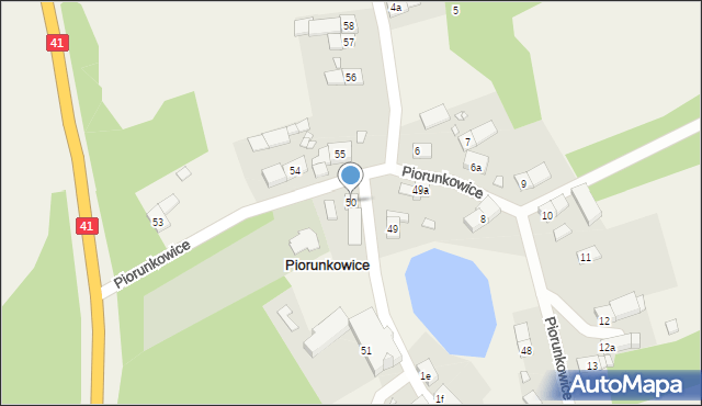 Piorunkowice, Piorunkowice, 50, mapa Piorunkowice