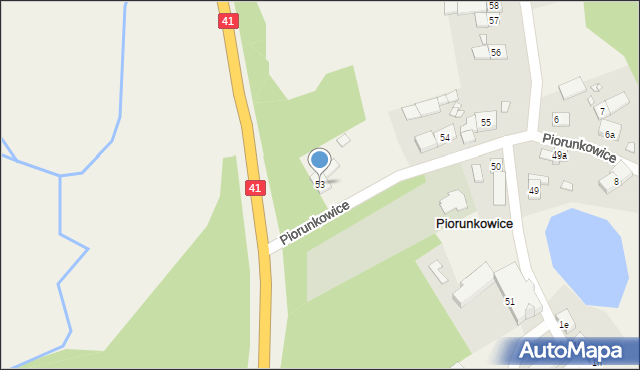 Piorunkowice, Piorunkowice, 53, mapa Piorunkowice