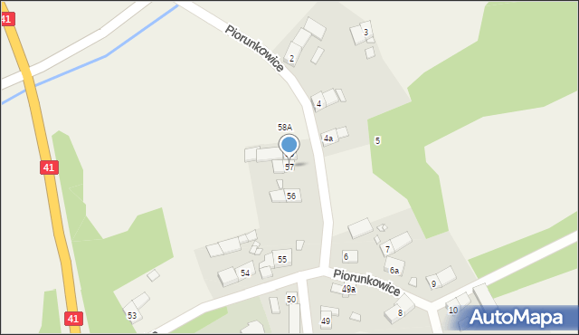 Piorunkowice, Piorunkowice, 57, mapa Piorunkowice