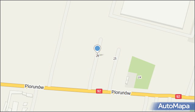 Piorunów, Piorunów, 26, mapa Piorunów