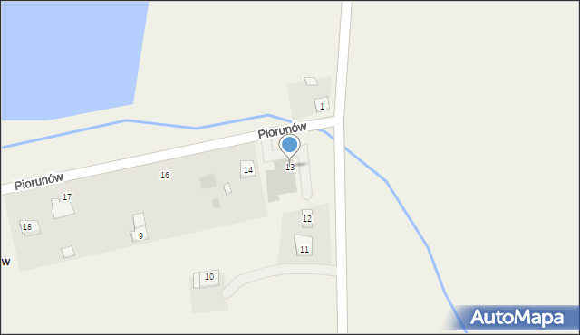 Piorunów, Piorunów, 13, mapa Piorunów