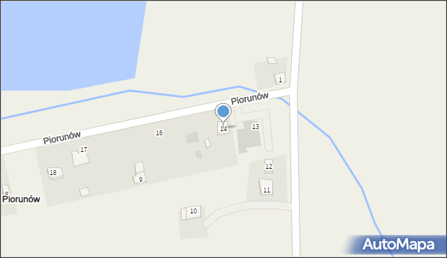 Piorunów, Piorunów, 14, mapa Piorunów