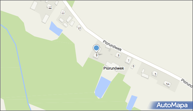 Piorunówek, Piorunówek, 9, mapa Piorunówek