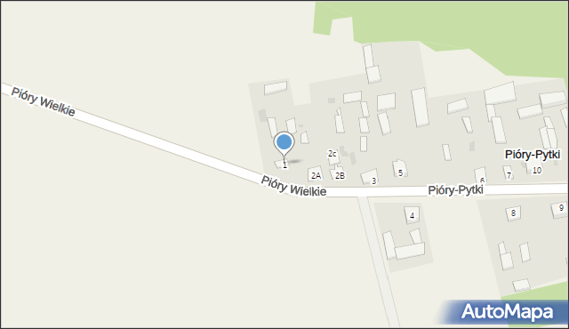 Pióry-Pytki, Pióry-Pytki, 1, mapa Pióry-Pytki