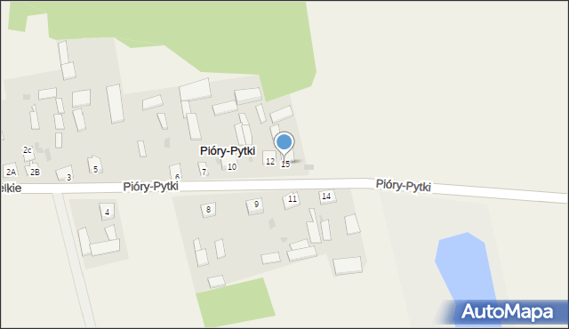 Pióry-Pytki, Pióry-Pytki, 15, mapa Pióry-Pytki