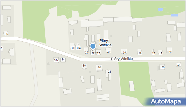 Pióry Wielkie, Pióry Wielkie, 28, mapa Pióry Wielkie