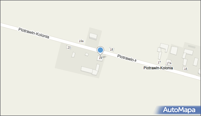 Piotrawin-Kolonia, Piotrawin-Kolonia, 19, mapa Piotrawin-Kolonia