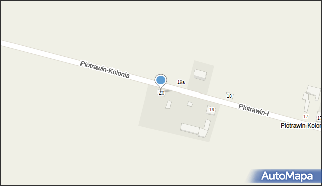 Piotrawin-Kolonia, Piotrawin-Kolonia, 20, mapa Piotrawin-Kolonia