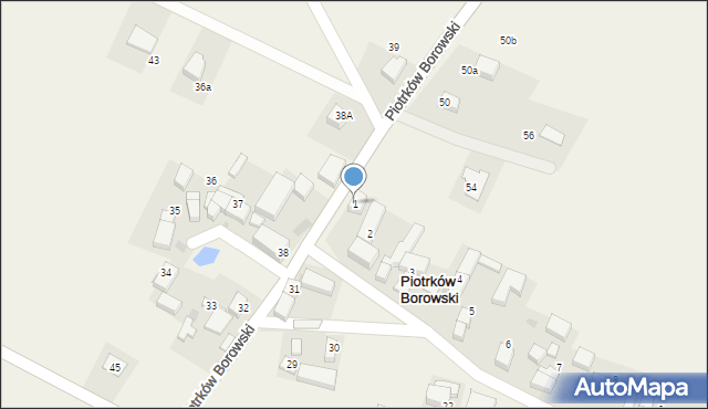 Piotrków Borowski, Piotrków Borowski, 1, mapa Piotrków Borowski