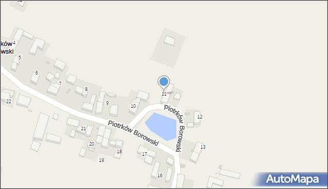 Piotrków Borowski, Piotrków Borowski, 11, mapa Piotrków Borowski