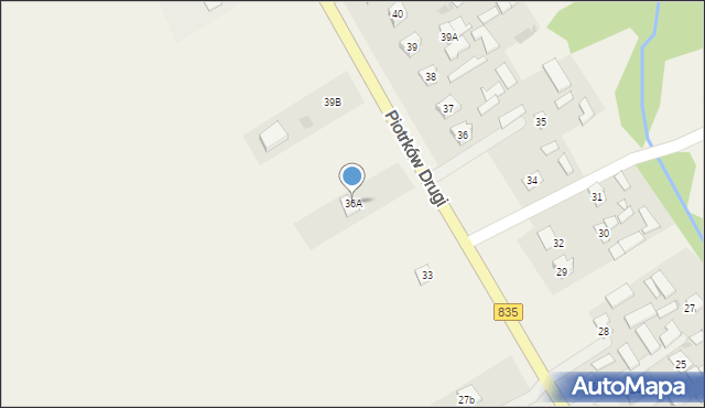 Piotrków Drugi, Piotrków Drugi, 36A, mapa Piotrków Drugi