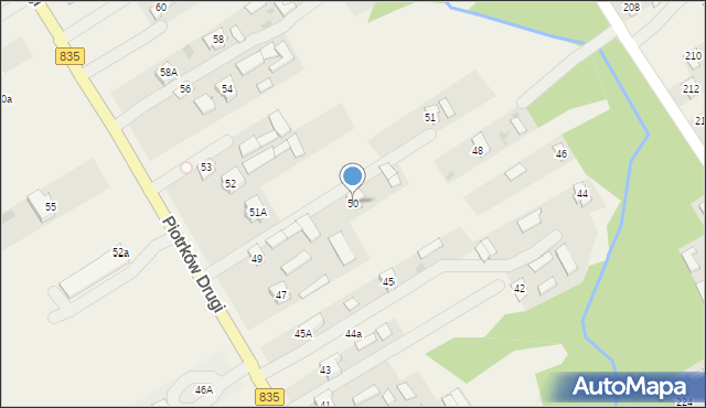 Piotrków Drugi, Piotrków Drugi, 50, mapa Piotrków Drugi