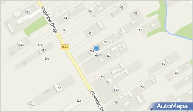 Piotrków Drugi, Piotrków Drugi, 56, mapa Piotrków Drugi