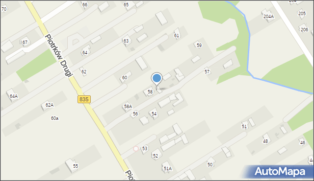 Piotrków Drugi, Piotrków Drugi, 58b, mapa Piotrków Drugi