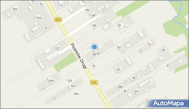 Piotrków Drugi, Piotrków Drugi, 64, mapa Piotrków Drugi