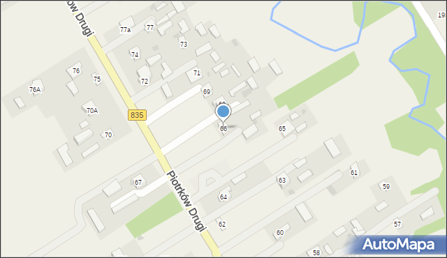 Piotrków Drugi, Piotrków Drugi, 66, mapa Piotrków Drugi