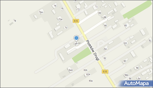 Piotrków Drugi, Piotrków Drugi, 67, mapa Piotrków Drugi