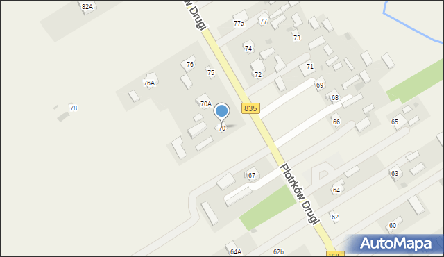 Piotrków Drugi, Piotrków Drugi, 70, mapa Piotrków Drugi