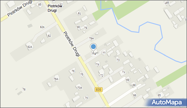 Piotrków Drugi, Piotrków Drugi, 77a, mapa Piotrków Drugi