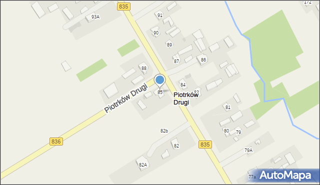 Piotrków Drugi, Piotrków Drugi, 85, mapa Piotrków Drugi