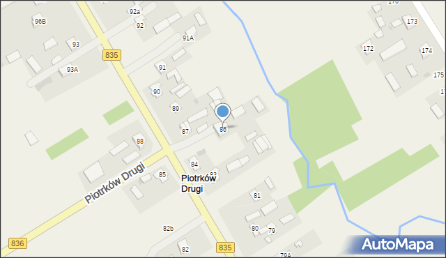 Piotrków Drugi, Piotrków Drugi, 86, mapa Piotrków Drugi