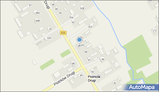 Piotrków Drugi, Piotrków Drugi, 90, mapa Piotrków Drugi