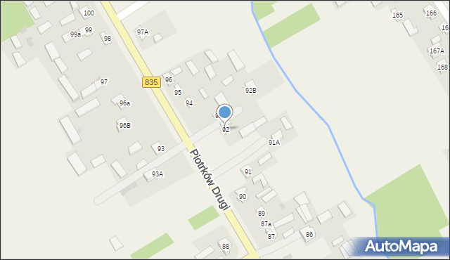 Piotrków Drugi, Piotrków Drugi, 92, mapa Piotrków Drugi
