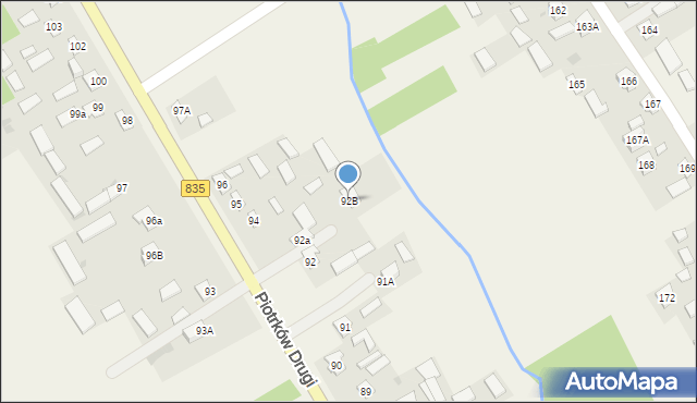 Piotrków Drugi, Piotrków Drugi, 92B, mapa Piotrków Drugi