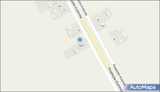 Piotrków-Kolonia, Piotrków-Kolonia, 34A, mapa Piotrków-Kolonia