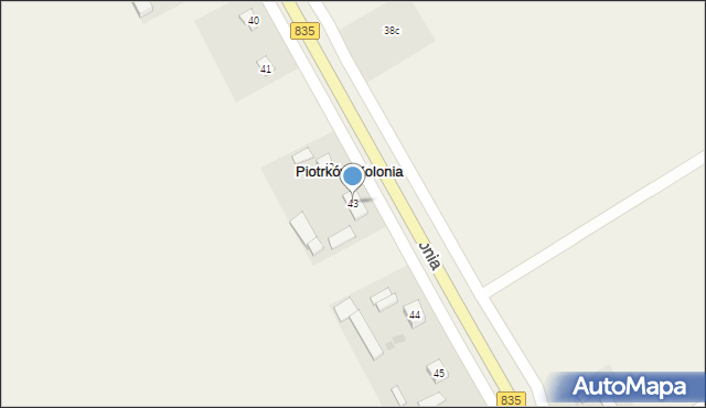 Piotrków-Kolonia, Piotrków-Kolonia, 43, mapa Piotrków-Kolonia