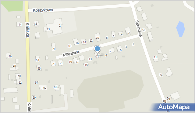 Piotrków Kujawski, Piłkarska, 11, mapa Piotrków Kujawski