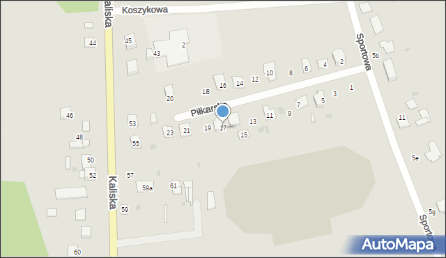 Piotrków Kujawski, Piłkarska, 17, mapa Piotrków Kujawski