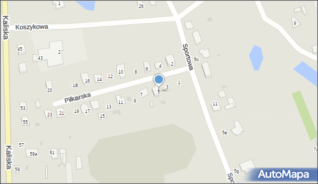 Piotrków Kujawski, Piłkarska, 5, mapa Piotrków Kujawski