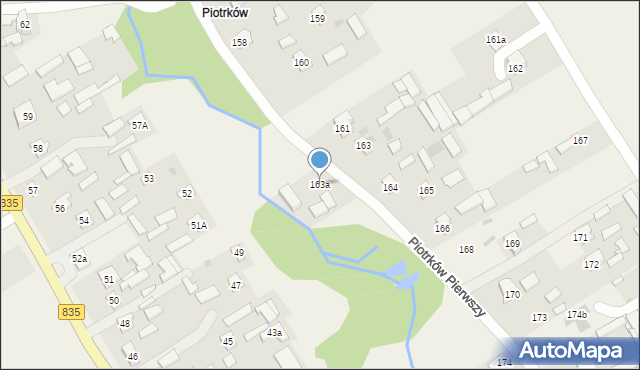 Piotrków Pierwszy, Piotrków Pierwszy, 163a, mapa Piotrków Pierwszy