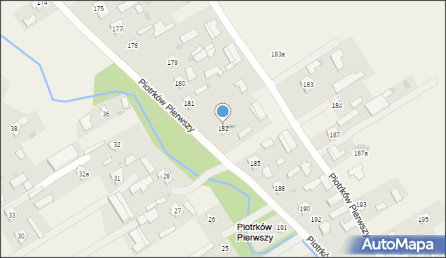 Piotrków Pierwszy, Piotrków Pierwszy, 182, mapa Piotrków Pierwszy