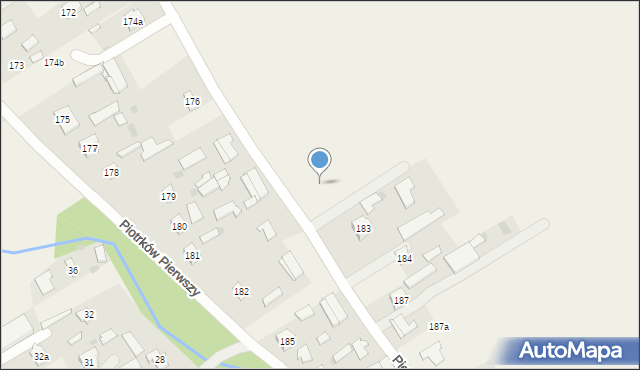Piotrków Pierwszy, Piotrków Pierwszy, 183a, mapa Piotrków Pierwszy