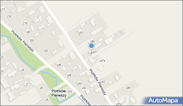 Piotrków Pierwszy, Piotrków Pierwszy, 187, mapa Piotrków Pierwszy