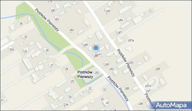Piotrków Pierwszy, Piotrków Pierwszy, 188, mapa Piotrków Pierwszy