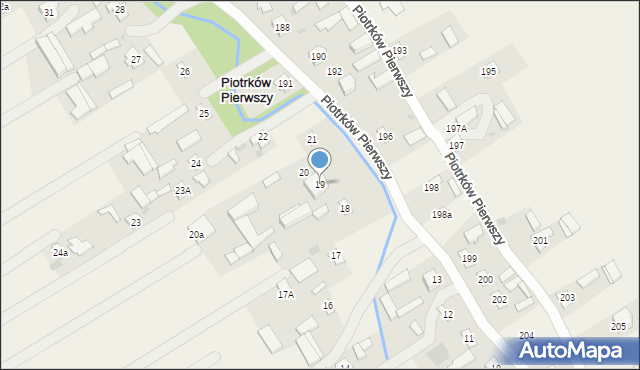Piotrków Pierwszy, Piotrków Pierwszy, 19, mapa Piotrków Pierwszy
