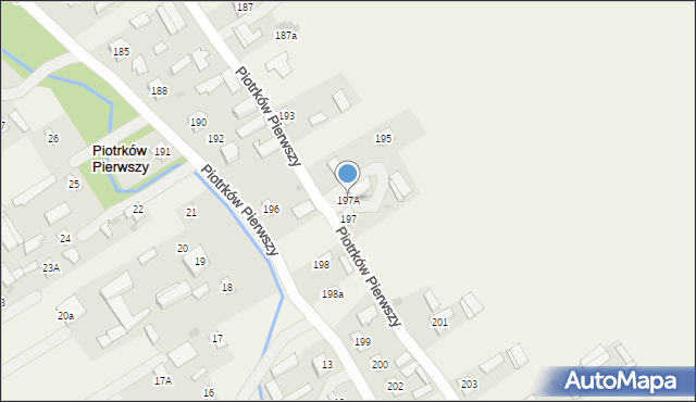 Piotrków Pierwszy, Piotrków Pierwszy, 197A, mapa Piotrków Pierwszy