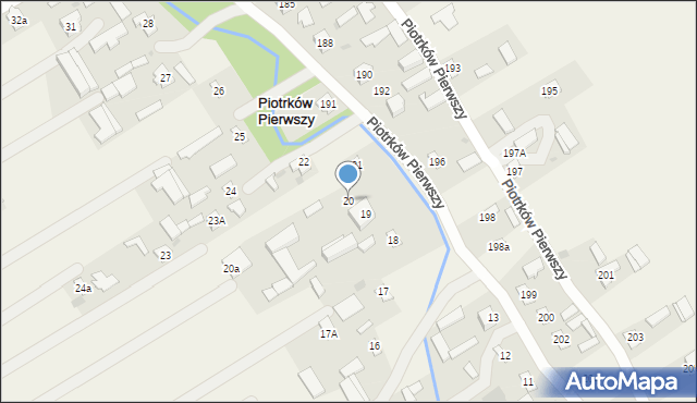 Piotrków Pierwszy, Piotrków Pierwszy, 20, mapa Piotrków Pierwszy
