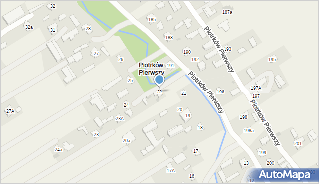 Piotrków Pierwszy, Piotrków Pierwszy, 22, mapa Piotrków Pierwszy