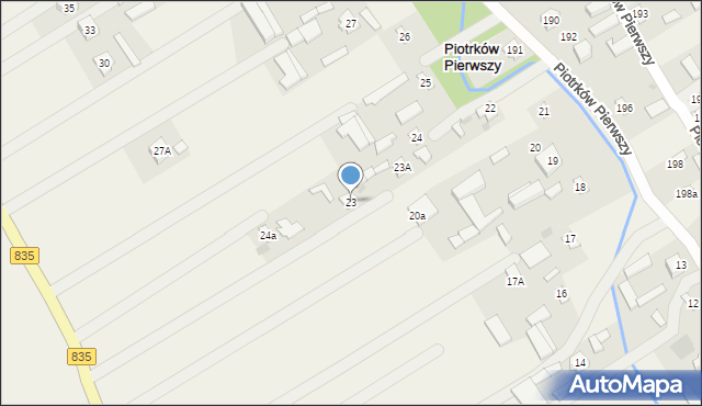 Piotrków Pierwszy, Piotrków Pierwszy, 23, mapa Piotrków Pierwszy