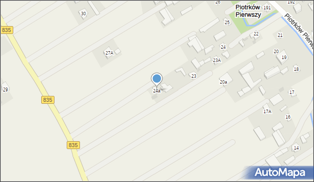 Piotrków Pierwszy, Piotrków Pierwszy, 24a, mapa Piotrków Pierwszy