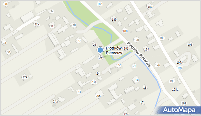 Piotrków Pierwszy, Piotrków Pierwszy, 25, mapa Piotrków Pierwszy