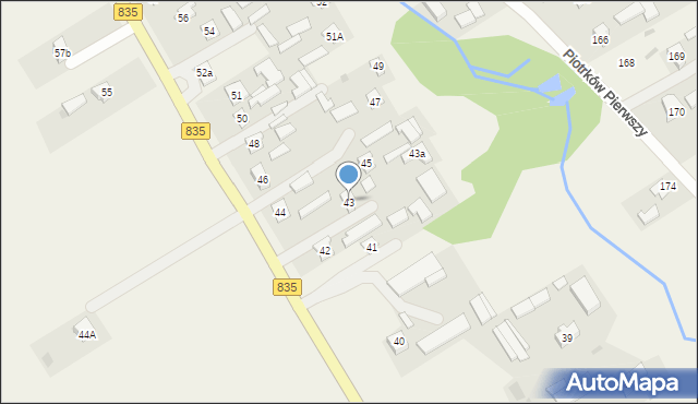 Piotrków Pierwszy, Piotrków Pierwszy, 43, mapa Piotrków Pierwszy
